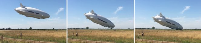 Slik så det ut da Airlander 10 gikk &quot;på trynet&quot; ved landing i Bedfordshire nord for London 24. august. Foto: AP/NTB scanpix
