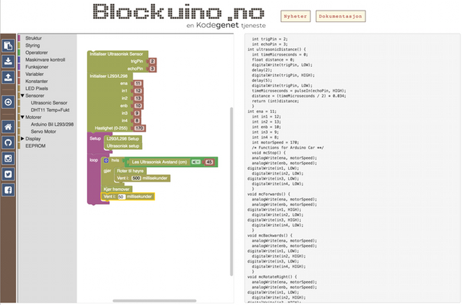 Blockuino gjør arduinoprogrammeringen enkelt for nybegynnere, mener Teknolab som har basert hele prosjektet på åpen kildekode. Foto: Teknolab