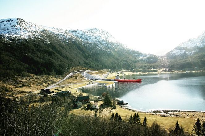 Portalforslaget inngår som en del av Kystverkets forprosjekt for Stad skipstunnel, som skal overleveres Samferdselsdepartementet i mai 2017. Foto: Snøhetta/ Kystverket