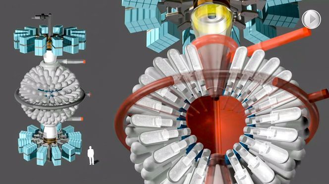 200 stempler: Prinsippet som kanadiske General Fusion jobber med høres temmelig hårete ut. De vil skyte to hydrogenplasmastråler mot hverandre og øke temperatur og trykk mekanisk med 200 stempler som komprimerer flytende bly og litium. Foto: General Fusion