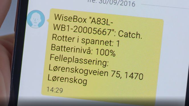 Fangstrapport: Den moderne rottefelle varsler selv når noen er gått i fella. Foto: Com4
