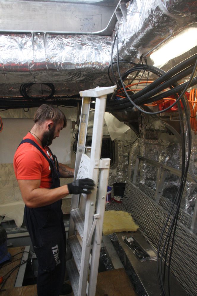 Ett av de to batterirommene på Ampere fra byggingen ved Fjellstrand høsten 2014. Foto: Tore Stensvold