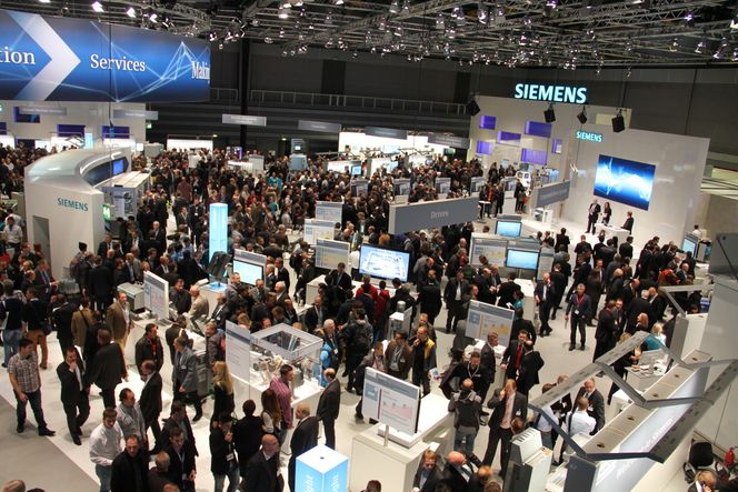 SPS IPC Drives, Nürnberg. Bildet er fra 2014 der Siemens hadde egen hall. Foto: Joachim Seehusen