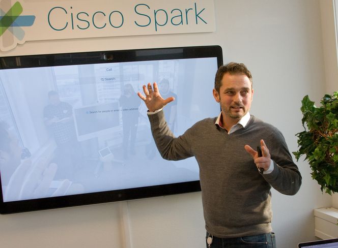 Leder for samhandlingsløsninger Fredrik Kallum i Cisco. Foto: Håvard Fossen, Insidetelecom.no