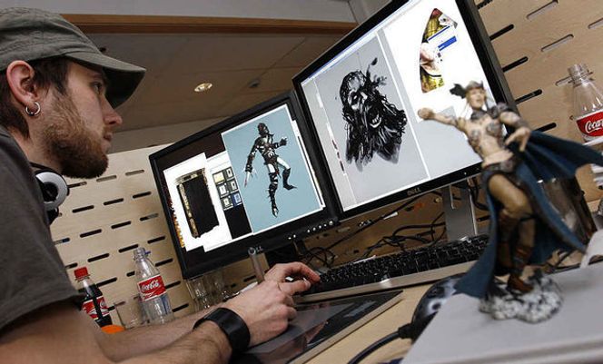 digi.no besøkte Funcom da de jobbet med sitt første Conan-spill i 2007. Foto: Harald Broombach