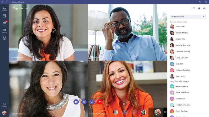 Microsoft Teams har støtte for videosamtaler. Foto: Microsoft