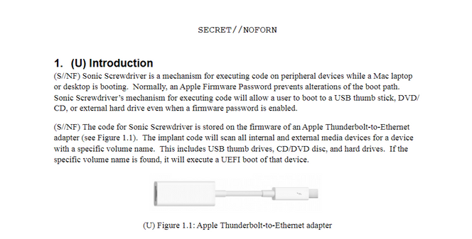 Beskrivelse av «Sonic screwdriver» fra dokumentene Wikileaks slapp torsdag 23. mars. Foto: Wikileaks