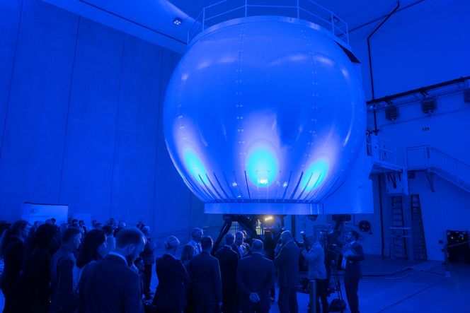 Den nye AW101-simulatoren fra CAE befinner seg hos Thales Norways simulatorsenter på Utsola. Foto:  Eirik Helland Urke