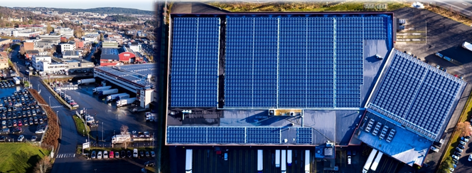 Asko Norge med solceller. Foto: Asko.