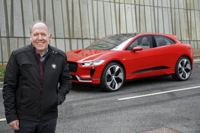 Designsjef Ian Callum og Jaguar I-Pace. Foto:  Nick Dimbleby
