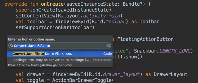 I Android Studio 3.0 skal Java-kode enkelt kunne konverteres til Kotlin-kode. Bilde: Google