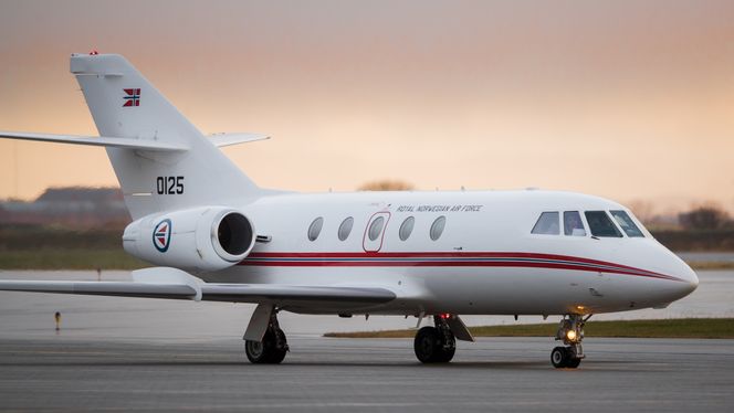 Kongeflyet på Ørland flystasjon. Foto:  Eirik Urke