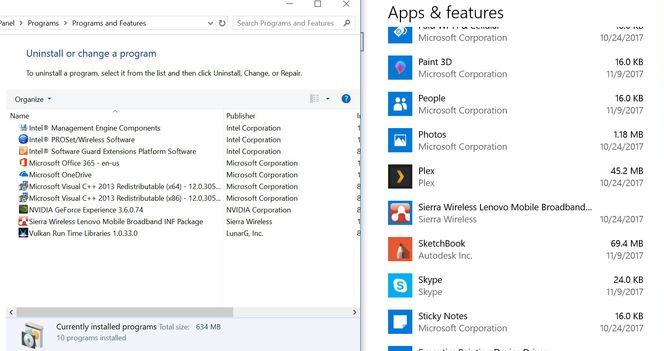 Listene over forhåndsinstallerte programmer og apper er relativt korte på denne maskinen. Det er et godt tegn. Bilde: digi.no