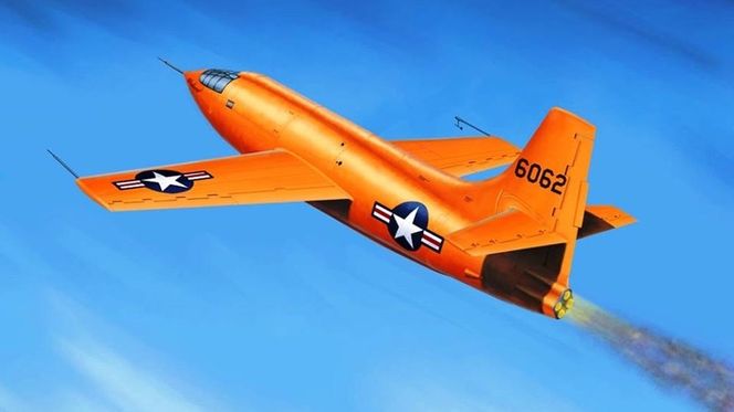 Slik så det ut da Chuck Yeager «brøt lydmuren» for litt over 70 år siden. Bilde: Bell