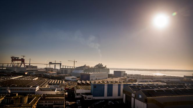 Symphony iof the Seas ved kai i St. Nazaire i Frankrike. Bilde:  Eirik Helland Urke