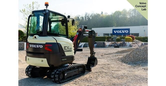                 Batterielektrisk minigraver fra Volvo CE. Foto: Volvo CE