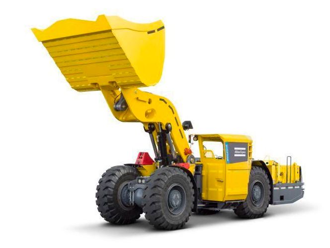 <p>Atlas Copcos batterielektriske hjullaster for gruver, Scooptram ST7. Foto: Atlas Copco</p>