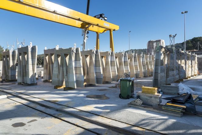 Her i Galera bygges delene til La Sagrada Família før de fraktes og monteres på basilikaen. Foto:  Junta Constructora del Temple de la Sagrada Família. All rights reserved.