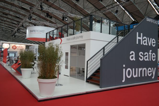 Med imponerende stand markerer Saferoad at de er blitt av de store i Europa innen trafikksikringsprodukter. Foto: Jarle Skoglund