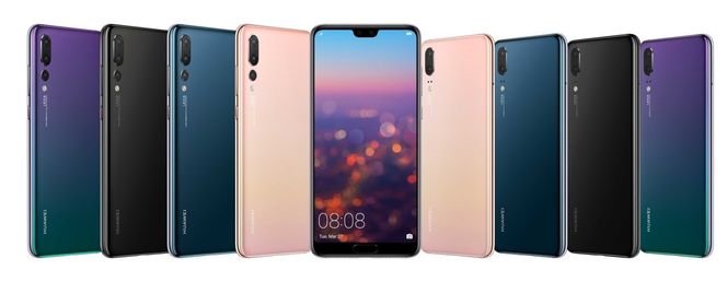 Huawei P20 Pro fås i flere ulike farger. Foto: Huawei