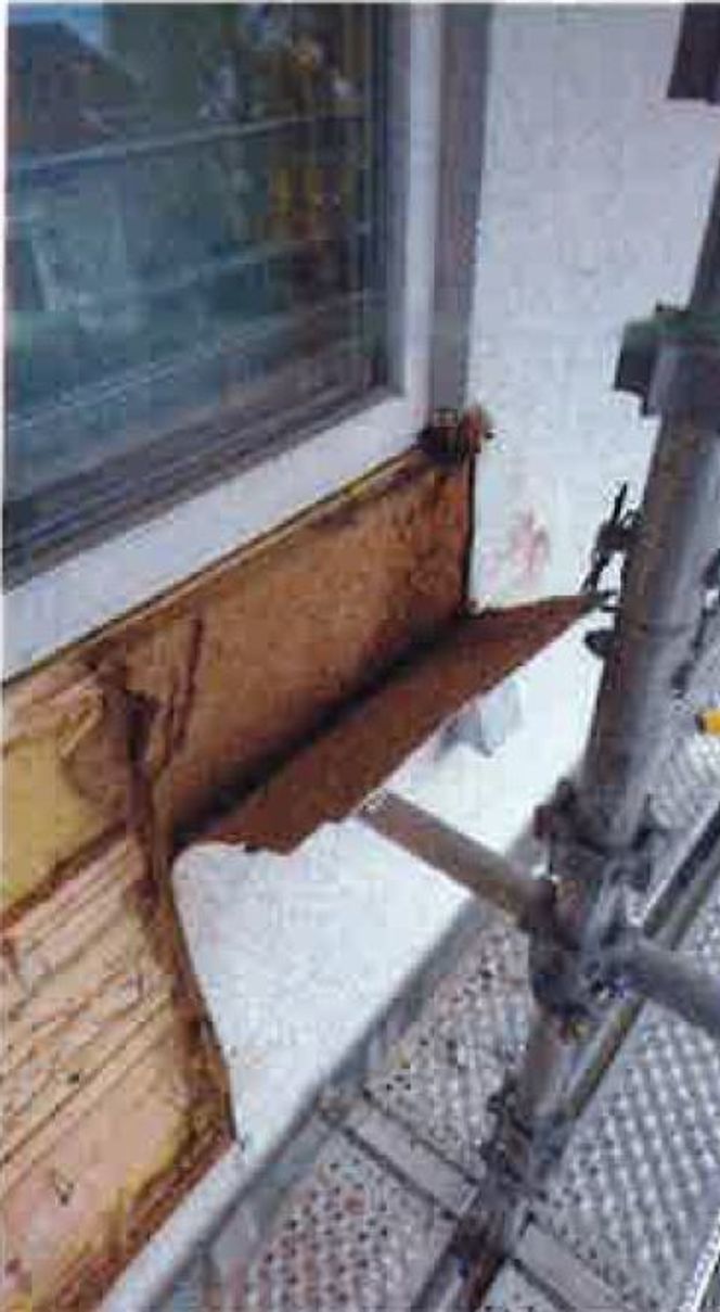 Plater som ble brukt på fasaden. Faksimile:  Sør-Trøndelag tingrett