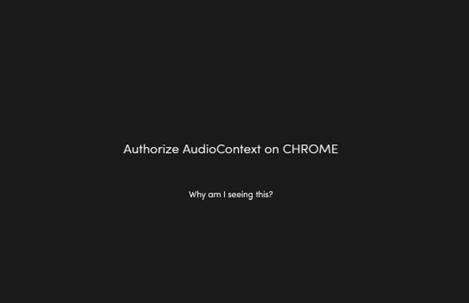 Slik har utviklerne av websynthesizeren <a href="http://mod-synth.io/">MOD Synth</a> løst utfordringen med den nye autoplay-policyen til Chrome. Brukerne må klikke på den øverste teksten for å godkjenne at webappen kan spille av lyd. Skjermbilde: digi.no