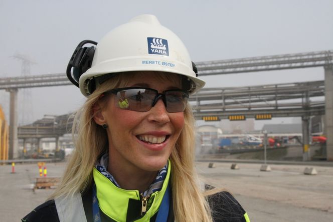 Meret Lund Østby, prosjektleder autonomi på land ved Yara Herøya. Foto:  Tore Stensvold