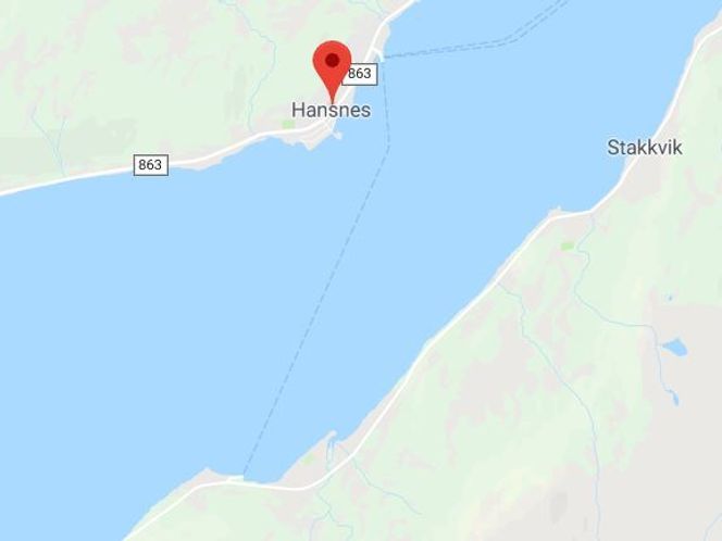 Kart over strekningen. Foto:  Google Maps