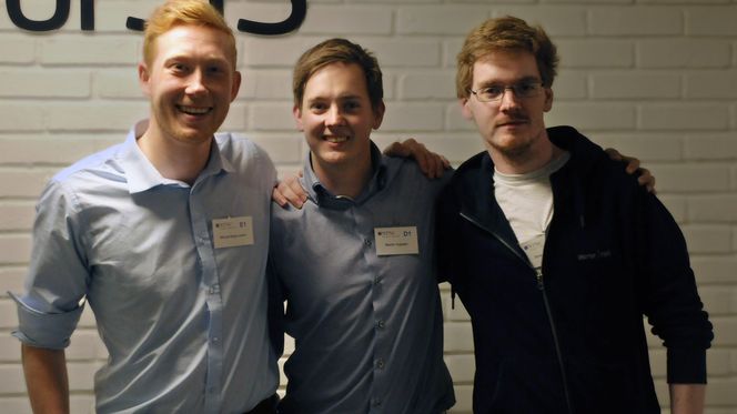 «Edward Pwnden» gjorde det best av lagene som kvalifiserte til finalen, og håpet i det lengste at alle tre skulle få en plass på landslaget. F.v.: Nikolai Magnussen, Martin Ingesen og Simen Linderud. Foto: Sarah McDonald Gerhardsen