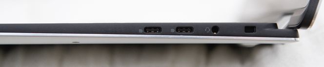 Det er to USB-C-porter på hver side. To av dem har Thunderbolt 3-støtte. Foto: Kurt Lekanger