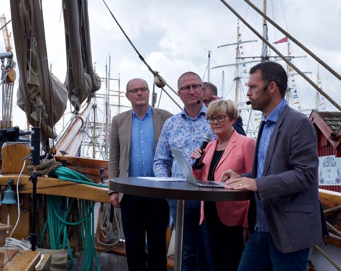 Kristin Ørmen Johnsen (komitéleder i Familie- og kulturkomiteen og stortingsrepresentant for Høyre) tok under Arendalsuka til orde for et spleiselag for å løse det enorme vedlikeholdsetterslepet i Den norske kirke. Foto: Heidi Sævold