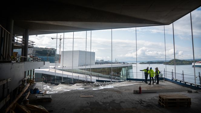 Utkrageren uten vegger fra innsiden. Foto:  Eirik Helland Urke