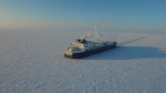 LNG-skipet Christophe de Margerie på 282 meter er isbrytende og bygget i Sør-Korea. Bilde: Yamal LNG/Total