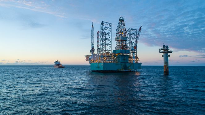 Rowan Stavanger er på Yme-feltet for å for å gjøre arbeid på fundamentet for brønnhodeplattformen og installere en struktur som senere vil bli brukt for installasjon av brønnhodemodulen. Foto: Repsol