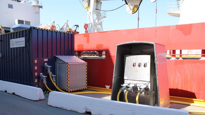 Mobilt landstrømanlegg i Kristiansand havn. Bilde: Creative Commons