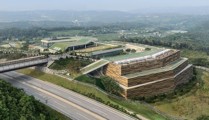 Datasenteret ved foten av Mount Gubong, i Chuncheon i Sør-Korea, kalles for Gak etter Kyujanggak, som var det kongelige biblioteket til Joseondynastiet under det 18. århundre. Foto: Naver