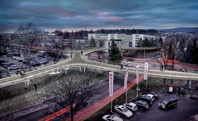 Illustrasjon av hvordan den ferdige brua skal se ut. Foto: Statens vegvesen