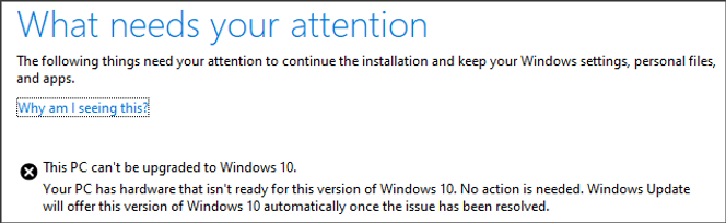 Feilmeldingen som kan bli vist under installasjonen av Windows 10 May 2019 Update dersom eksterne lagringsenheter er tilkoblet PC-en. Skjermbilde: Microsoft