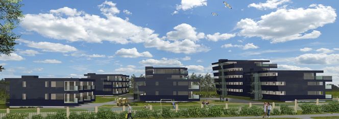 Vangberg-prosjektet ligger idyllisk til ved sjøen på Tromsøya. Mellom entreprenør og utbygger er det alt annet enn idyll. Foto: Vangberg boligutvikling