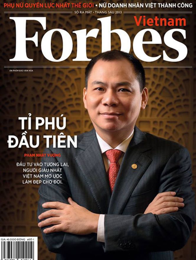 Pham Nhat Vuong er Vietnams rikeste. Nå går han inn i elbilmarkedet. Faksimile: Forbes Vietnam