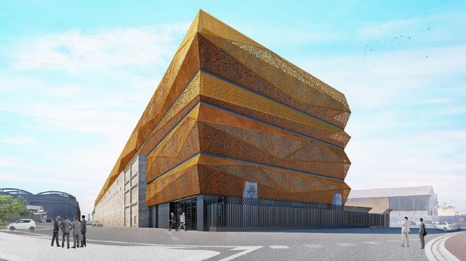 Skisse som viser hvordan datasenteret MRS3 kan bli seende ut. Foto: Interxion