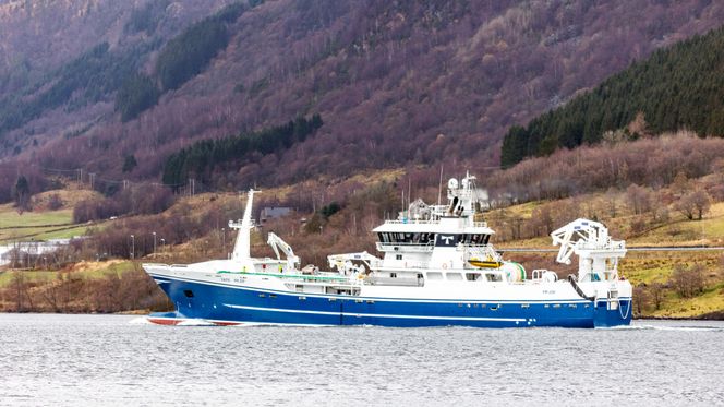 Norge og Polen: Tråleren Taits ble designet av Rolls Royce, som nå er en del av Kongsberg Maritime, skroget er bygget I Polen, mens utrustning og ferdigstilling er gjort hos Westcon i Ølensvåg. Foto: Svein Egil Økland/Westcon