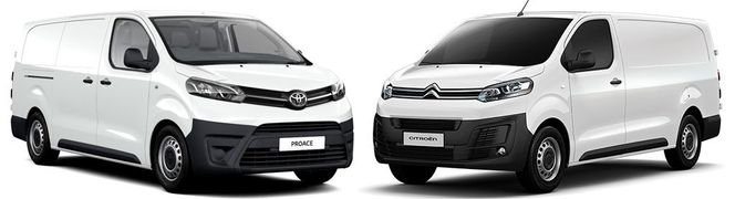 Toyota Proace og Citroën Jumpy. Foto: Toyota/PSA