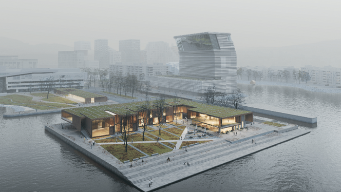 «Drawing with light» Illustrasjon: Gjengitt med tillatelse fra Hav Eiendom