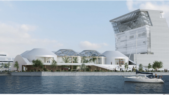 «Oslo harbour pods» Illustrasjon: Gjengitt med tillatelse fra Hav Eiendom