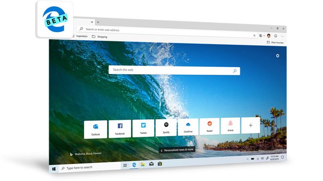 Den nye betautgaven av Edge er tilgjengelig for både nyere Windows-versjoner og MacOS. Illustrasjon: Microsof