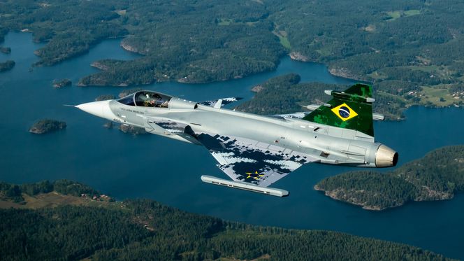 Jomfruferd med F-39E Gripen mandag 26. august. Foto:  Saab @Linus Svensson