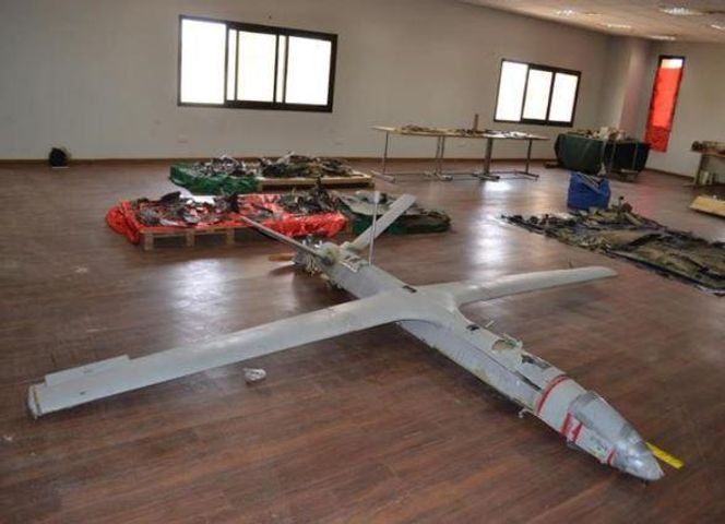 Opprørsbevegelsen Houthi har angivelig tilgang til langtrekkende droner som denne. Bildet er fra en FN-rapport om borgerkrigen i Jemen. Foto: FN