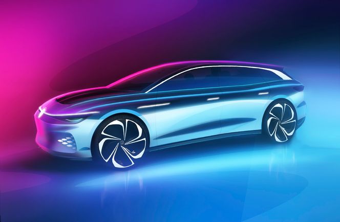 Volkswagen må ha tatt den norske folkesjelen på alvor. Nå er stasjonsvognen ID. Space Vizzion på gang. Illustrasjon: Volkswagen AG