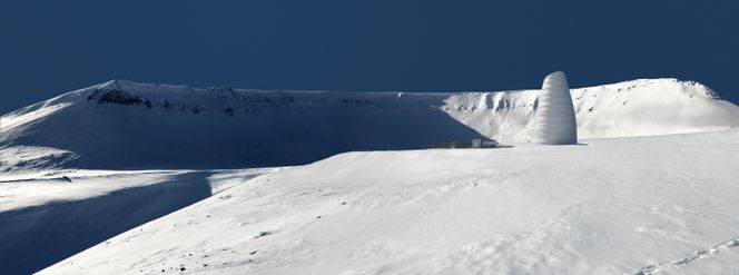 The Arc er inspirert av naturen som omslutter den på Svalbard. Illustrasjon:  Snøhetta